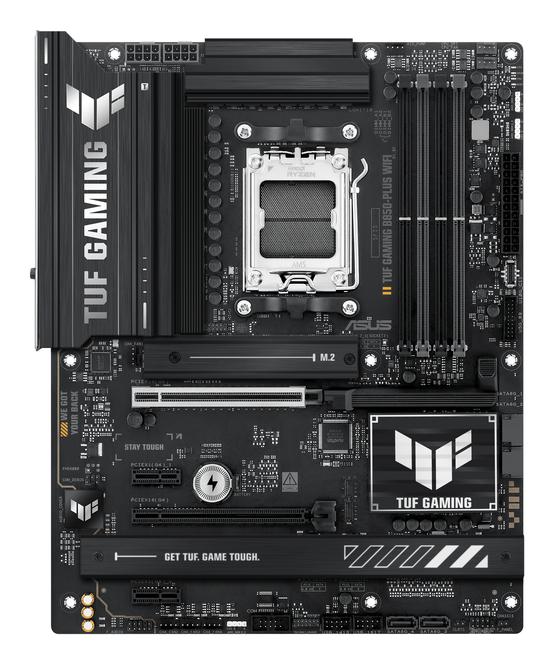 ASUS TUF GAMING B850-PLUS WIFI - Motherboard - ATX - Socket AM5 - AMD B850 Chipsatz - Onboard-Grafik (CPU erforderlich), Ansicht 4