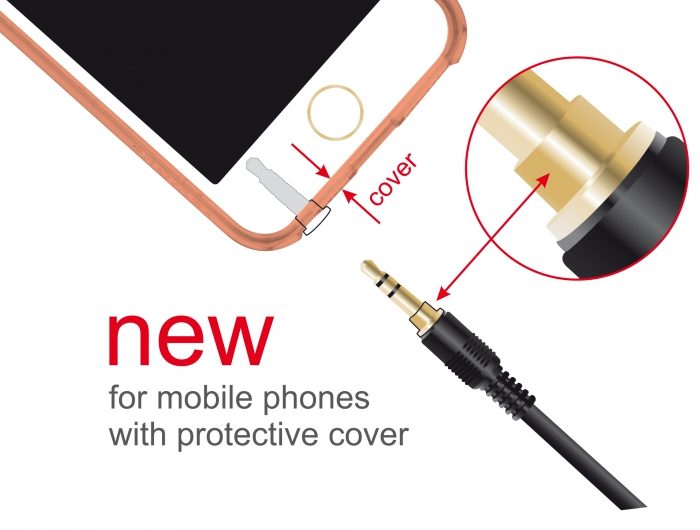 Delock Audiokabel - Stereo Mini-Klinkenstecker männlich zu Stereo Mini-Klinkenstecker männlich, Ansicht 3