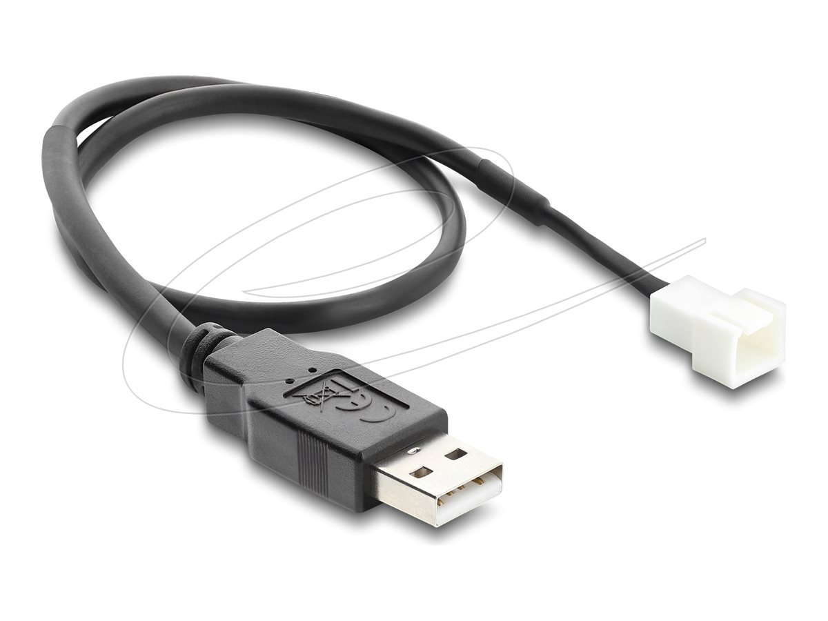 Delock Netzkabel für Lüfter - USB (M) zu 3-poliger Lüfteranschluss (M)