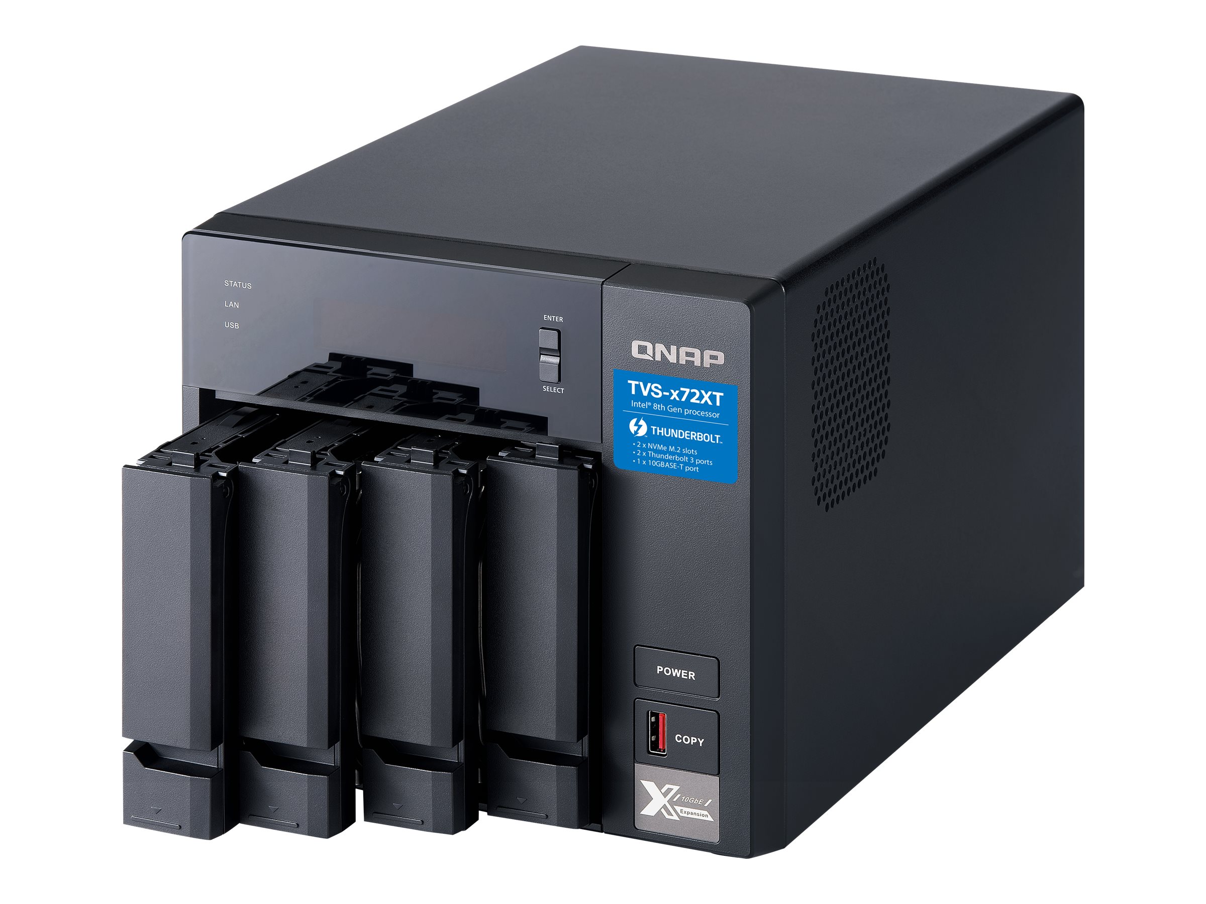 QNAP TVS-472XT - NAS-Server - 4 Schächte - SATA 6Gb/s