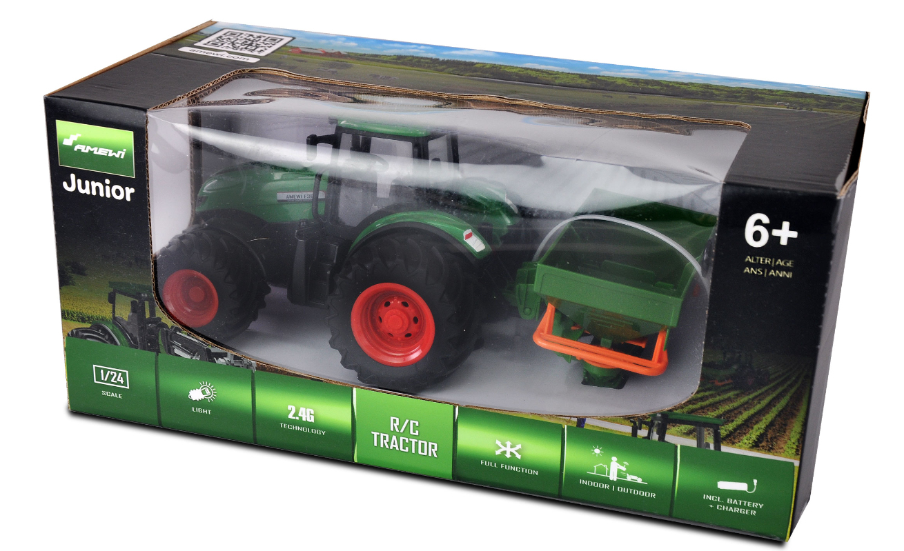 Amewi RC Traktor mit Düngerstreuer LiIon 500mAh gruen/6+, Ansicht 2