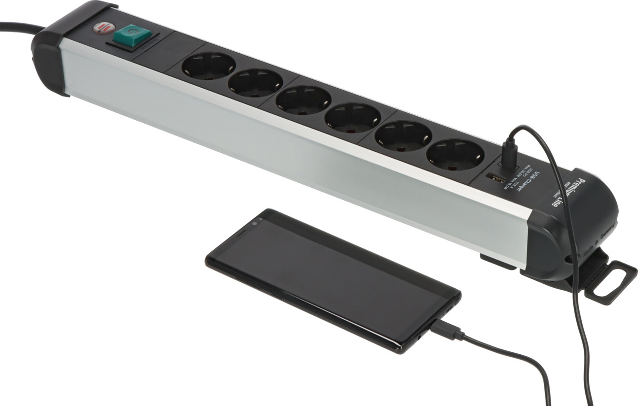 Brennenstuhl Premium Alu Line 6fach schwarz*DE* 1391030611, Ansicht 3