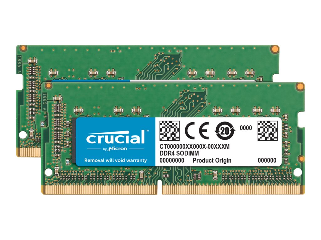 Crucial - DDR4 - Kit - 64 GB: 2 x 32 GB - SO DIMM 260-PIN - 2666 MHz / PC4-21300