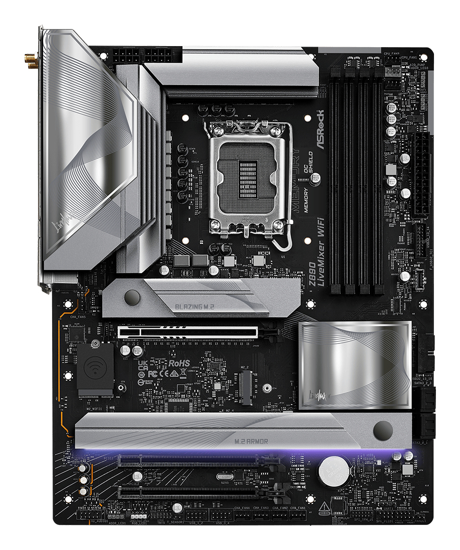 ASRock Z890 LiveMixer WiFi - Motherboard - ATX - LGA1851-Sockel - Z890 Chipsatz, Ansicht 3