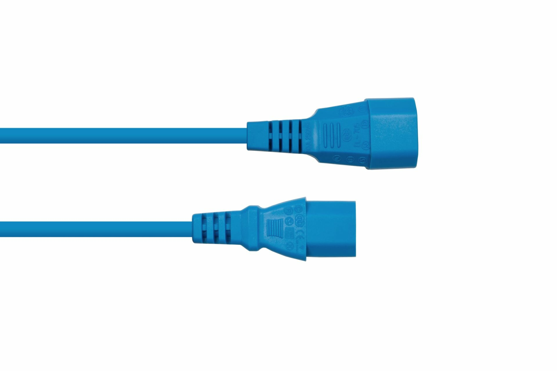 kabelmeister Kaltgeräteverlängerung C14 an blau - Kabel - Verlängerungskabel, Ansicht 2