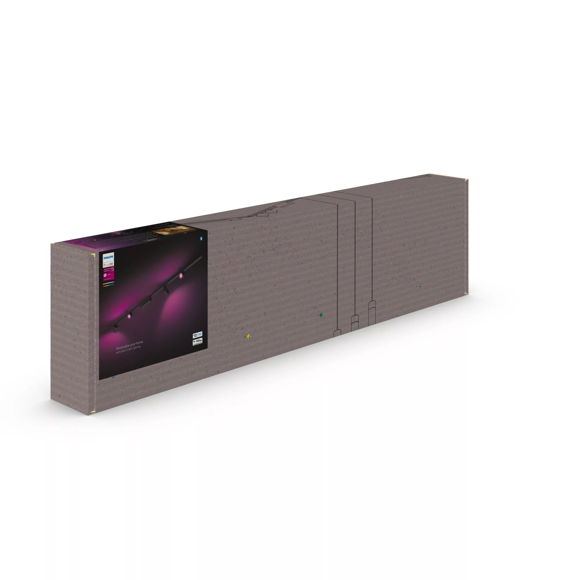 Philips Hue White and Color Ambiance Perifo - Strahlerset für Schiene - Schwarz, Ansicht 2