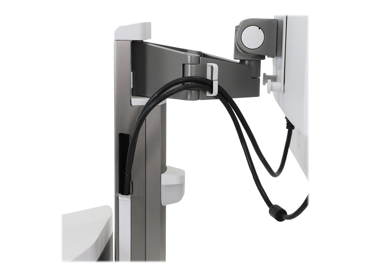 Ergotron CareFit Pro - Wagen - Electric Lift - für LCD-Display  PC-Ausrüstung - medizinisch - weiß Warm Gray - Bildschirmgröße: bis zu 686 cm (bis zu 27 Zoll)