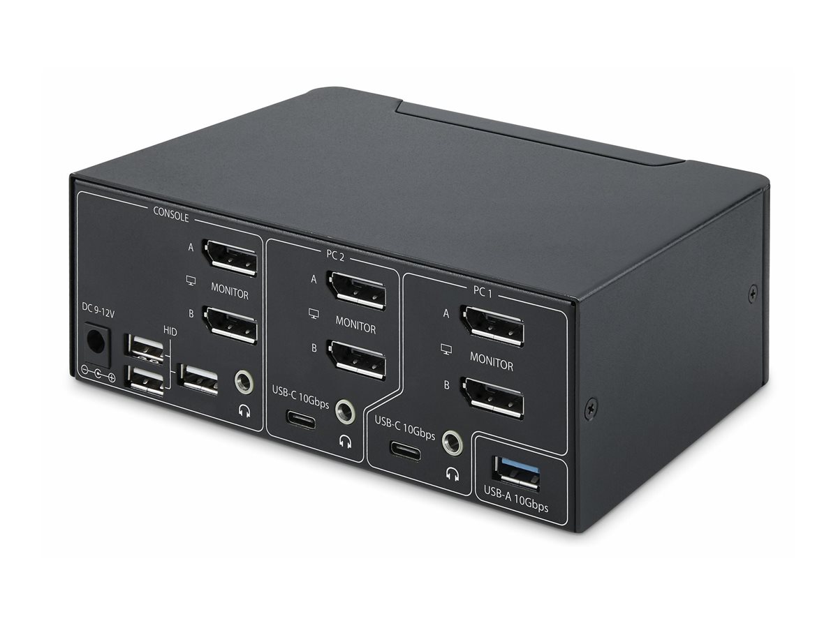StarTech.com 2-Port Dual-Monitor DisplayPort KVM Switch 8K 60Hz  4K 144Hz DP 1.4 2x USB 10Gbps Ports 4x USB HID Ports Hotkey Switching TAA Compliant