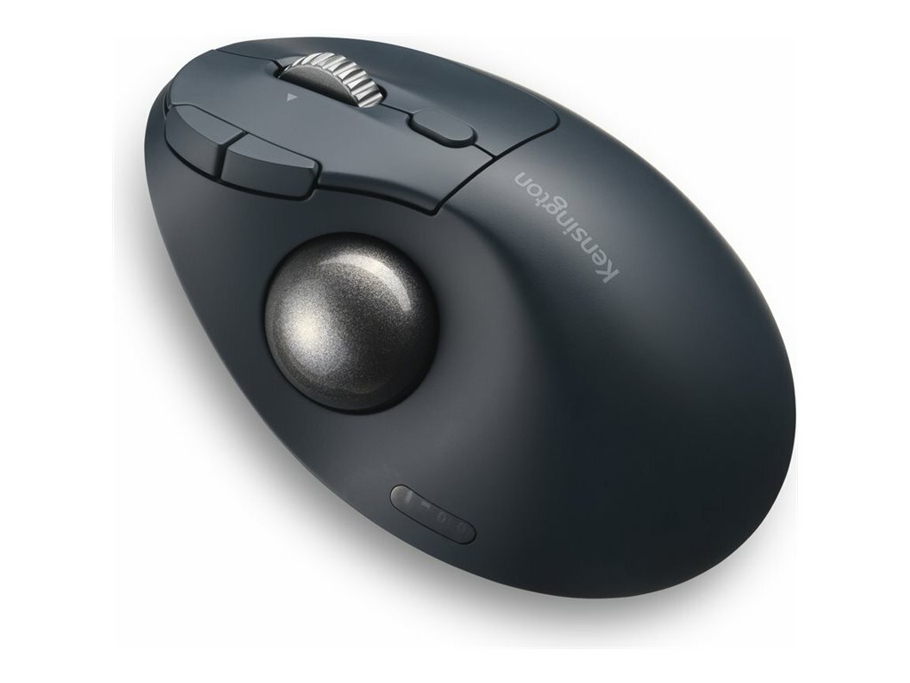 Kensington Pro Fit Ergo TB550 Trackball EQ - Trackball - ergonomisch - optisch - 9 Tasten - kabellos - 2.4 GHz Bluetooth - kabelloser Empfänger (USB)