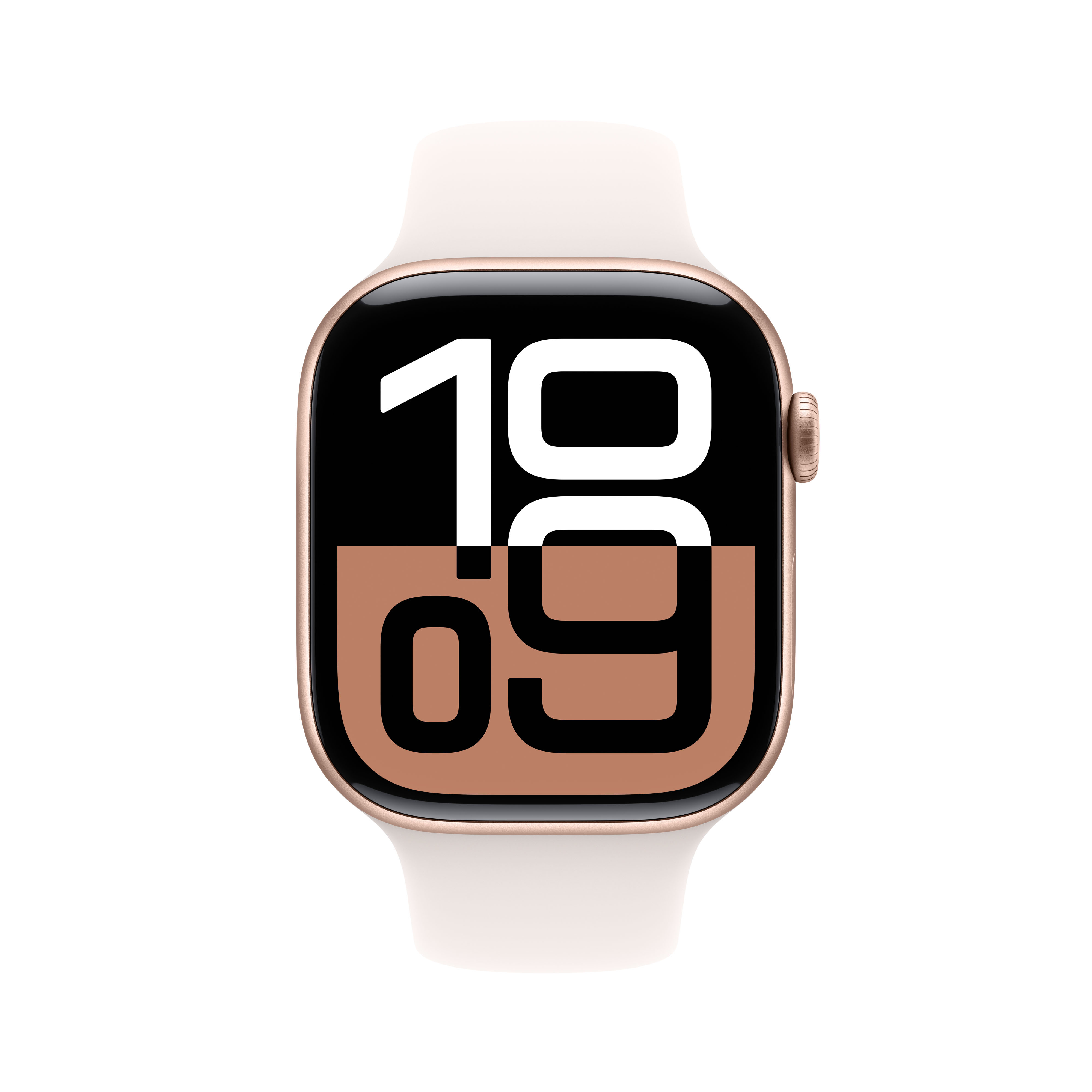 Apple Watch Series 10 (GPS) - 46 mm - Aluminium, Roségold - mit Sportband - hellrosa - Bandgröße: M/L, Ansicht 4