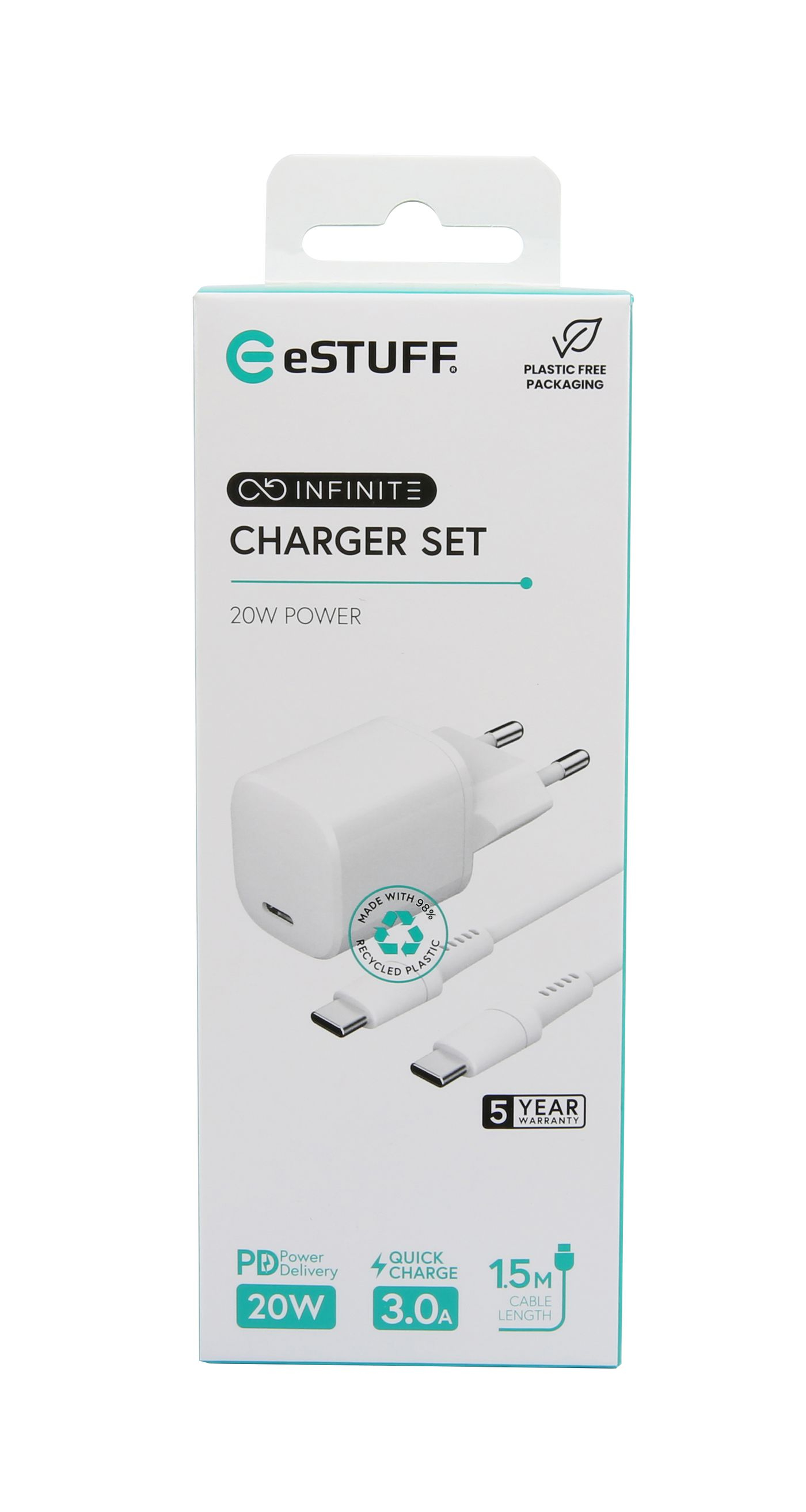 eSTUFF ES637500 - Drinnen - AC - 12 V - 1,5 m - Weiß, Ansicht 2