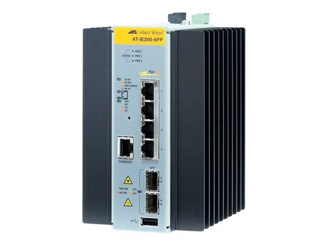Allied Telesis AT IE200-6FP - Switch - managed - 4 x 10100 (PoE+)