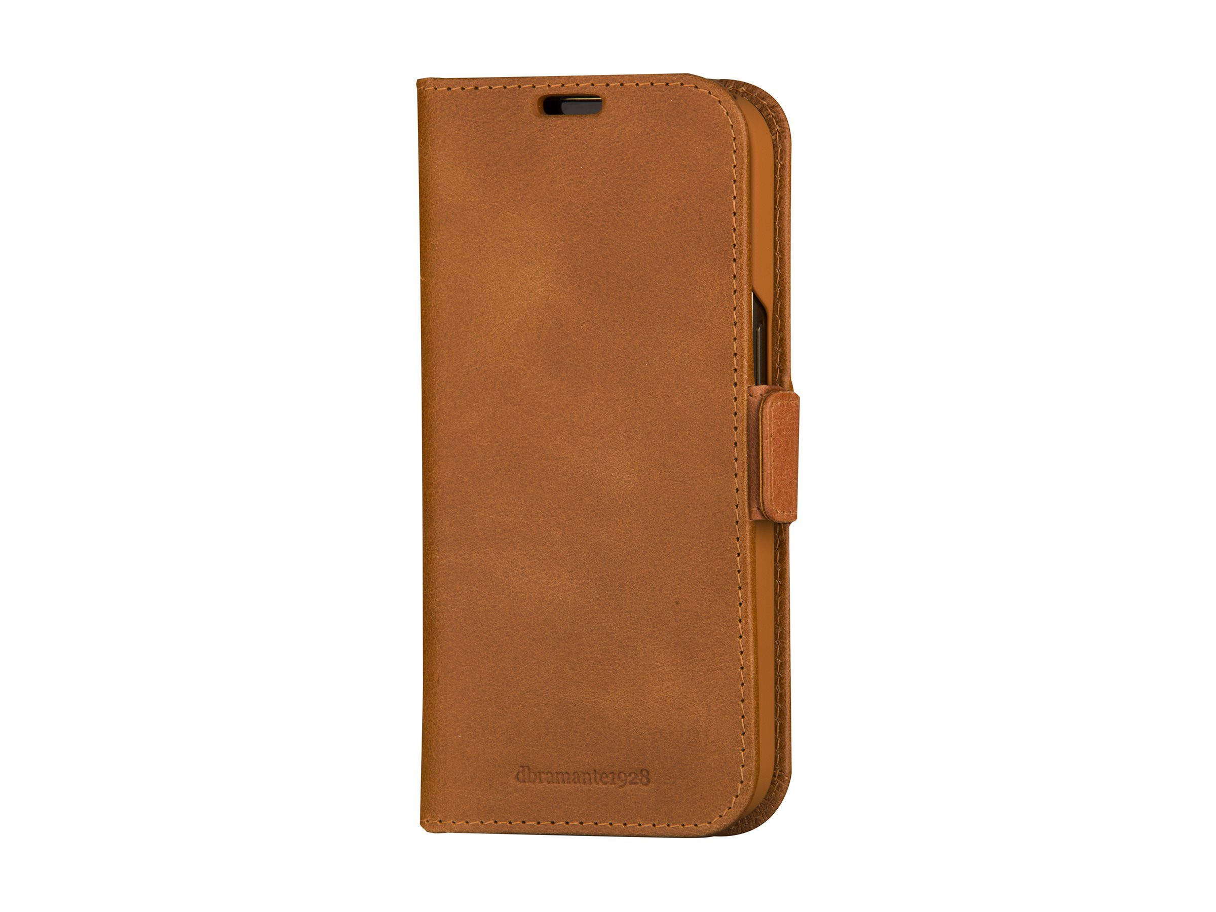 dbramante1928 Copenhagen - Flip-Hülle für Mobiltelefon - genarbtes Leder - Hellbraun - für Apple iPhone 15, Ansicht 2