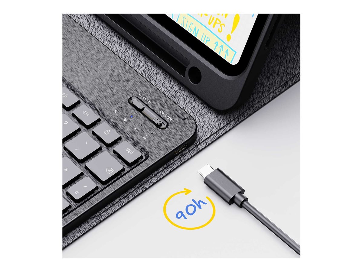 Inateck Keyboard iPad 11 black 10th Gen. Compatible - Tastatur - TL: Deutsch, QWERTZ, Ansicht 3