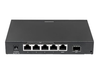 Intellinet 5-Port Gigabit Ethernet PoE+ Switch mit SFP Kombo-Port 4 x PSE-Ports IEEE 802.3ataf Power over Ethernet (PoE+PoE)