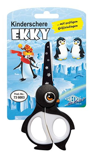 WEDO Kinderschere Bastelschere Ekky aus Edelstahl Schwarz/W, Ansicht 2