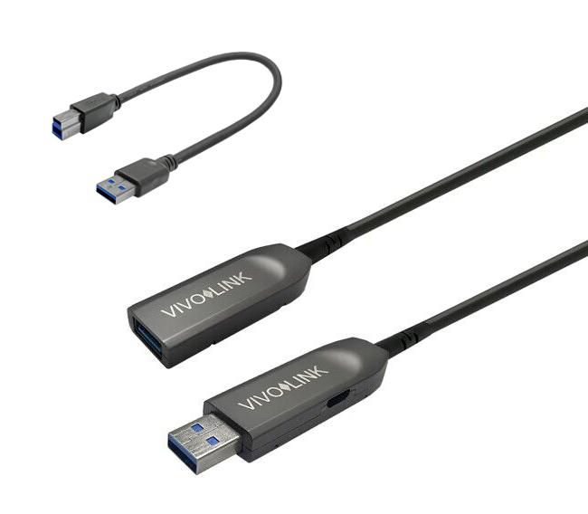VivoLink PROUSB3AAF20 - 20 m - USB A - USB A - USB 3.2 Gen 1 (3.1 Gen 1) - 5 Gbit/s - Schwarz, Ansicht 2