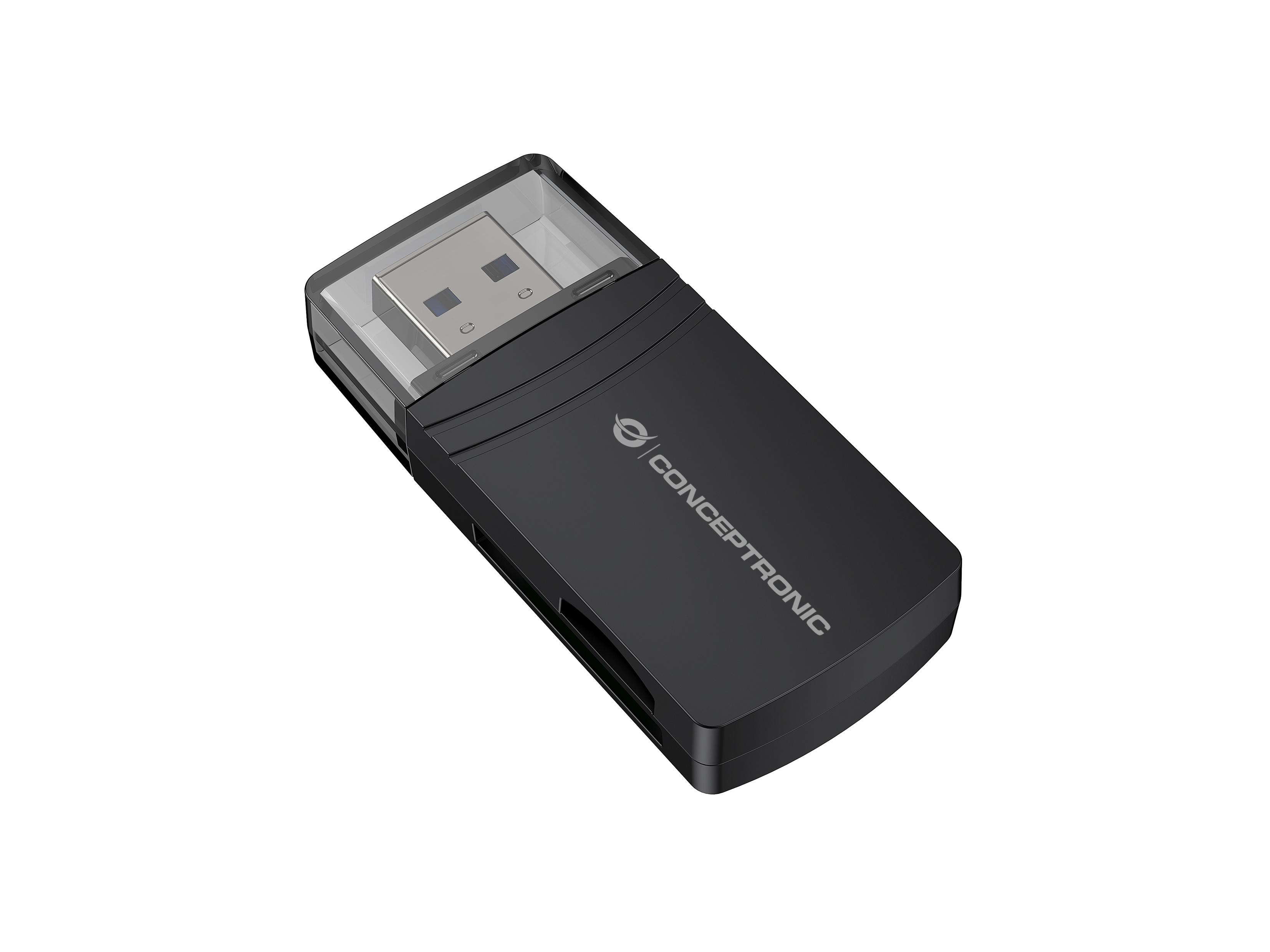 Conceptronic Card USB-A -> Micro SD/TF 4.0 schwarz - Card-Reader - Secure Digital (SD), Ansicht 2