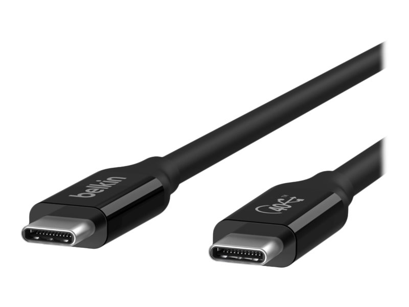 Belkin CONNECT - USB-Kabel - 24 pin USB-C (M) zu 24 pin USB-C (M) - USB 2.0 / USB 3.2 / USB4 / Thunderbolt 3 - 80 cm - USB-Stromversorgung (100 W)