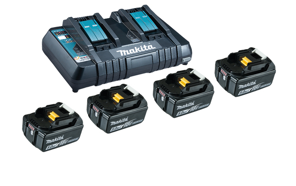 Makita Batterieladegerät + Batterie 4 x - Li-Ion, Ansicht 2