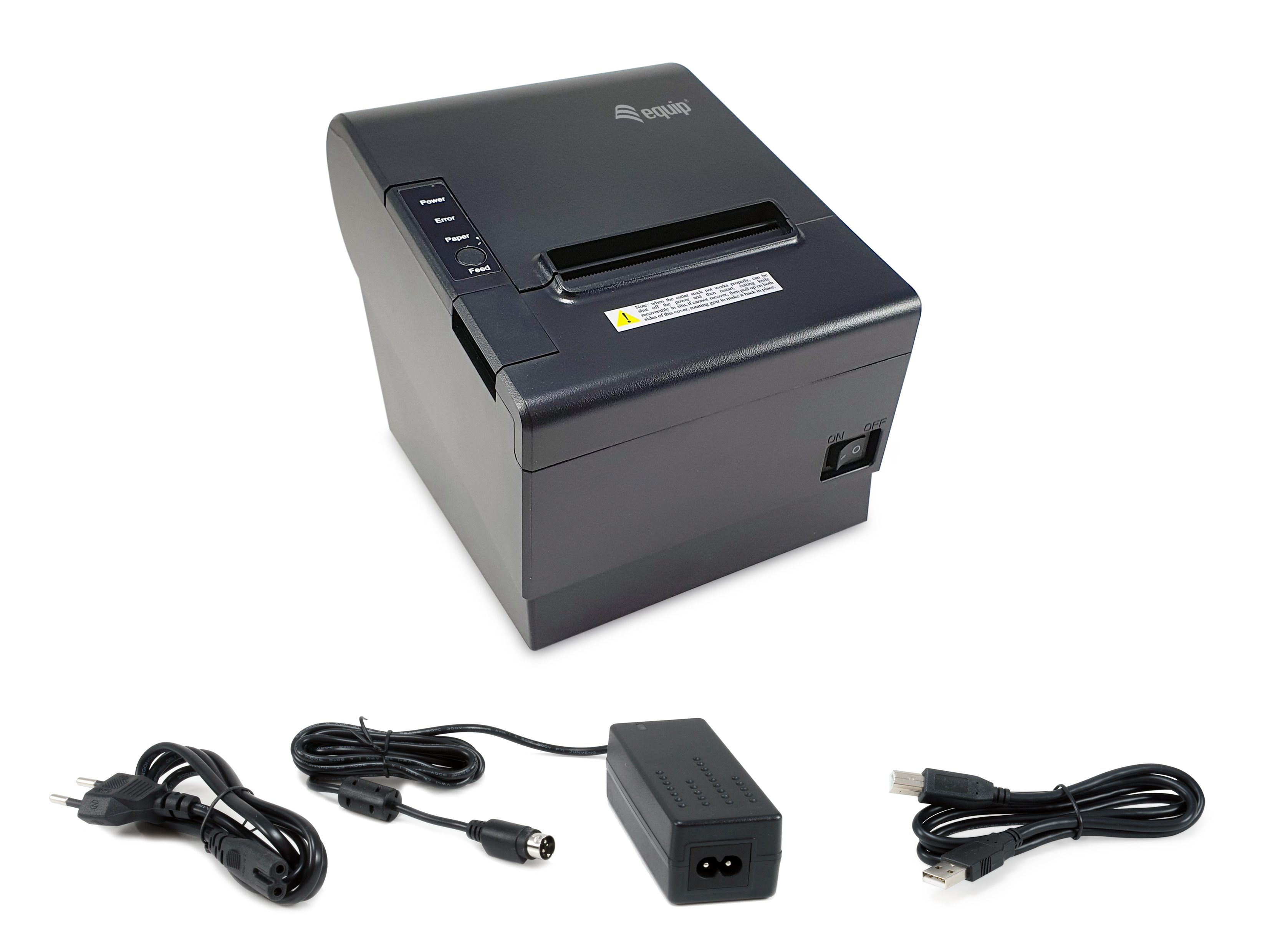 Equip 80mm Thermobondrucker für den POS mit automatischer Schneidefunktion - USB- und Kassenladen-Anschluss -Thermodruck, Ansicht 3