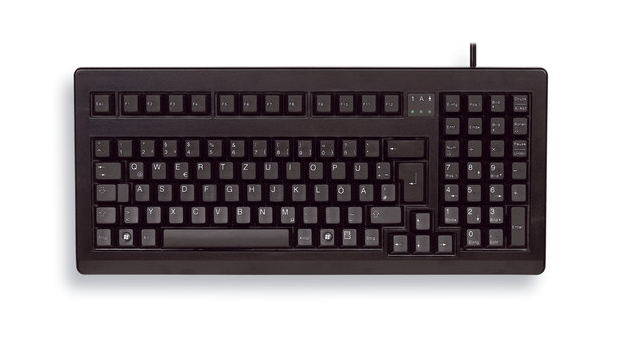 Cherry G80-1800 COMPACT KEYBOARD, Kabelgebunden, Schwarz, PS2/USB (QWERTZ - DE), Volle Größe (100%), Kabelgebunden, USB, QWERTZ, Schwarz