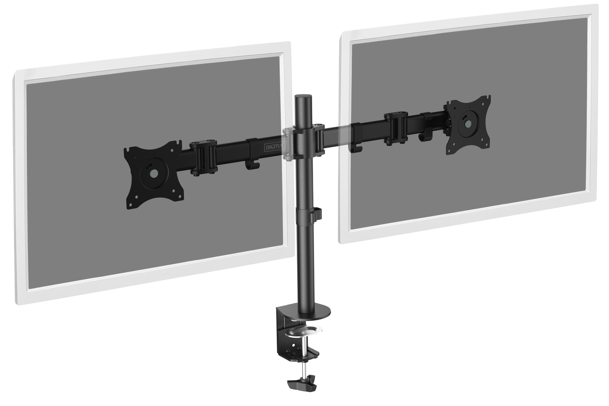 DIGITUS Universal Dual Monitor Ständer mit Klemmbefestigung, Ansicht 3