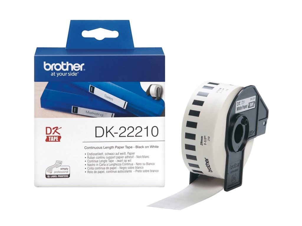 Brother DK-22210 - Schwarz auf Weiß - Rolle (2,9 cm x 30,5 m), Ansicht 3