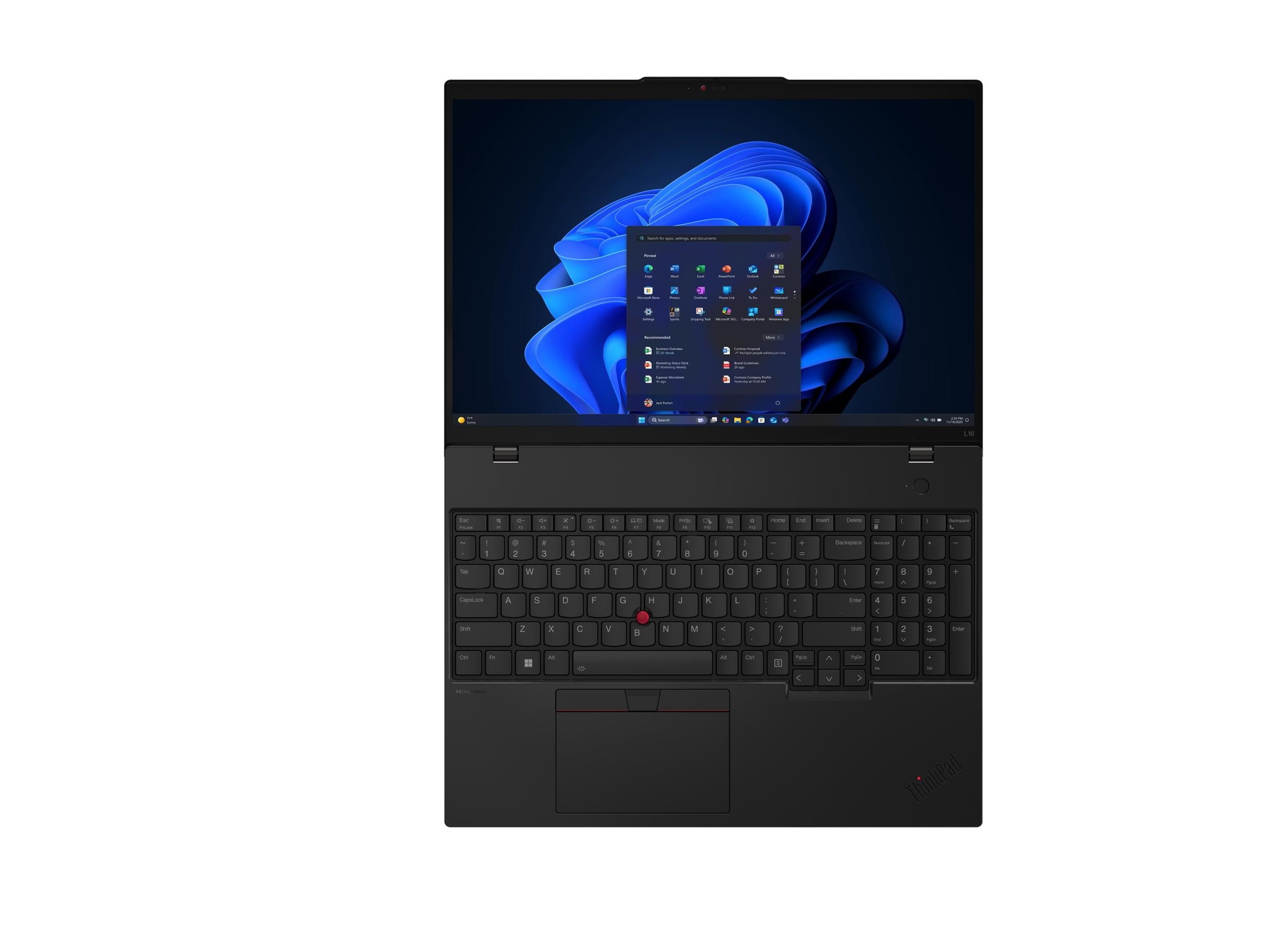 Lenovo ThinkPad L16 Gen 2 21SA - 180°-Scharnierdesign - Intel Core Ultra 5 225U - Win 11 Pro - Intel Graphics - 16 GB RAM - 512 GB SSD TCG Opal Encryption 2, NVMe - 40.6 cm (16")