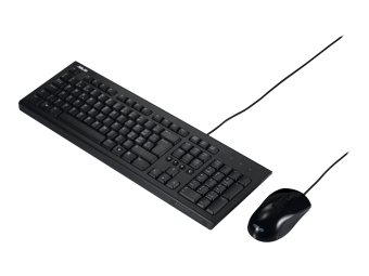 ASUS U2000 - Tastatur-und-Maus-Set - USB - Schwarz