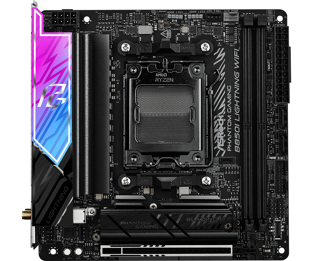 ASRock Phantom Gaming B850I LIGHTNING WIFI - Motherboard - Mini-ITX - Socket AM5 - AMD B850 Chipsatz, Ansicht 4