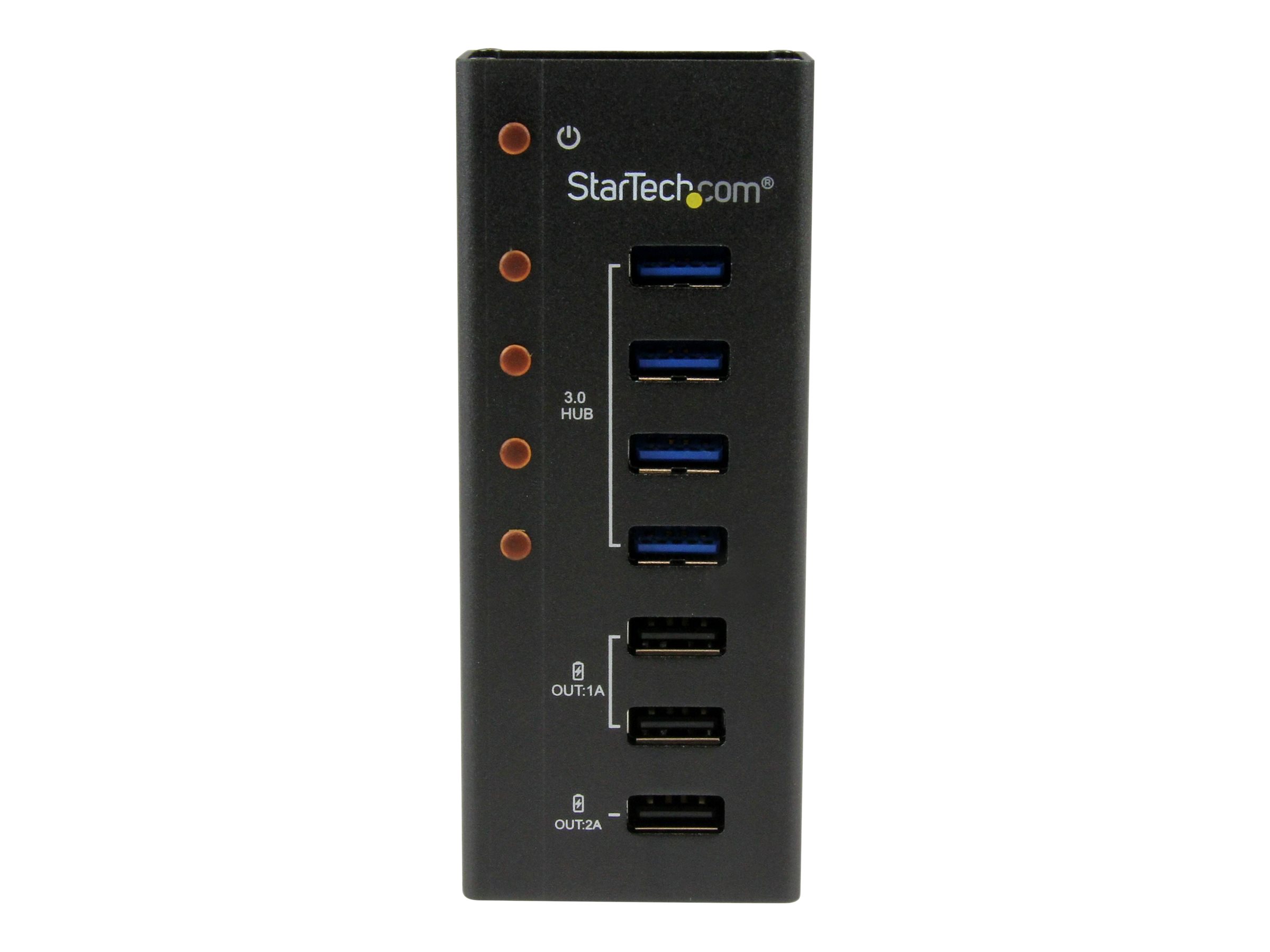 StarTech.com 4 Port USB 3.0 Hub plus 3 Ladeanschlüsse (2x 1A & 1x 2A), Ansicht 3