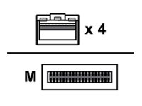 Lenovo Breakout - 100GBase-CU Kabel zur direkten Befestigung - QSFP28 zu SFP28 - 5 m - für ThinkSystem NE10032, NE2572, NE2580O; ThinkSystem SD630 V2; SR250