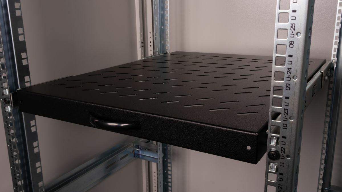 Equip EZVS-19-1-80-B - Rack-Schieberegal - 800 mm - Schrankmontage - Schwarz - 1U - 48.3 cm (19), Ansicht 4