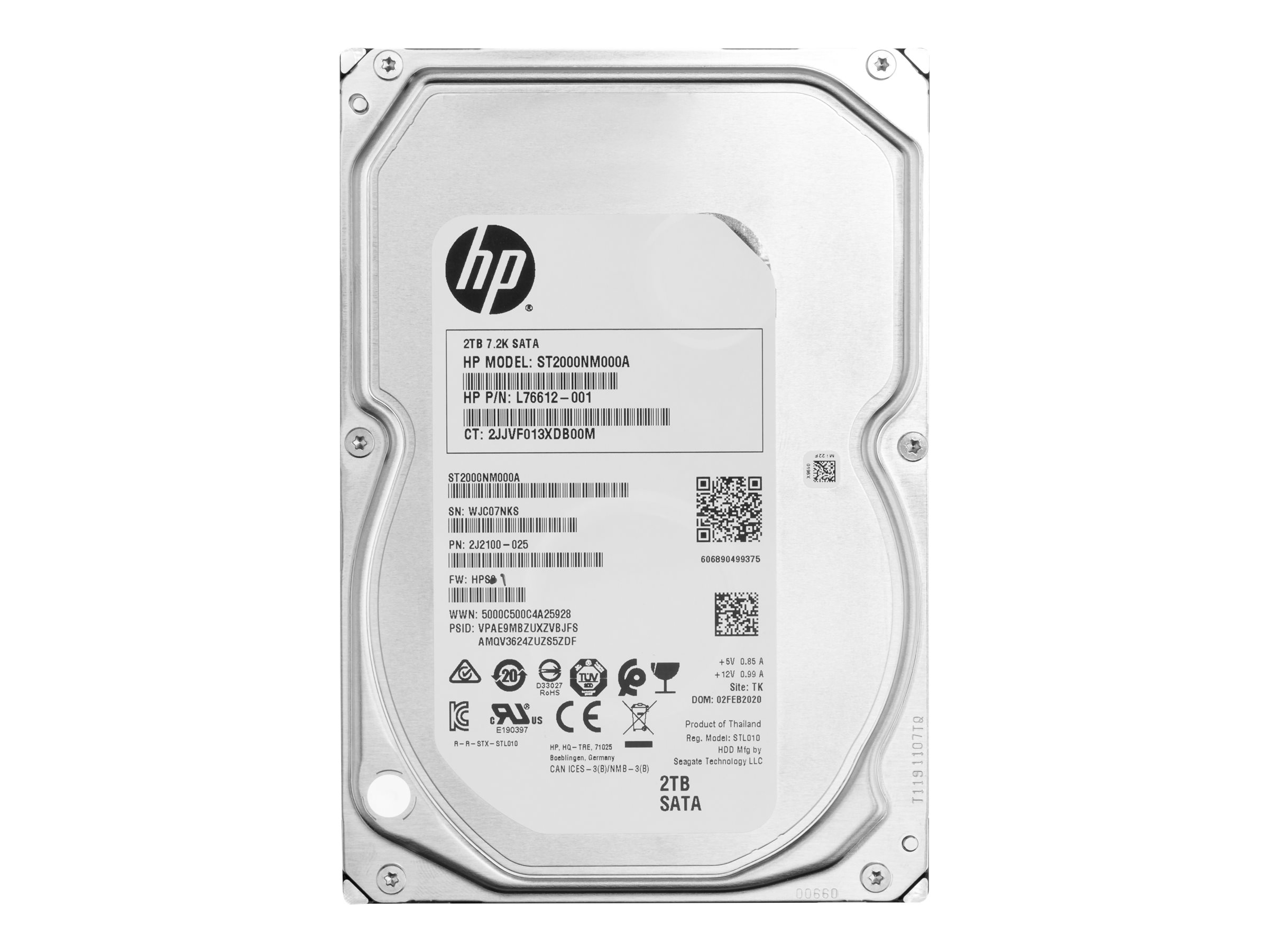 HP 2TB 7200RPM SATA 8,89cm Enterprise (2Z274AA)