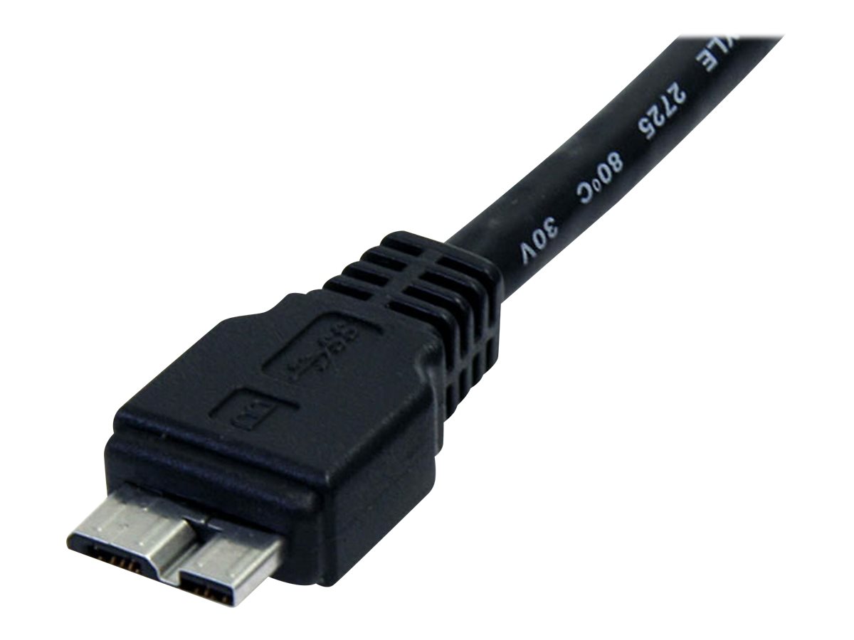 StarTech.com StarTech 0,5m USB 3.0 A auf Micro B Kabel - St/St - Schwarz - 50cm SuperSpeed USB 3.0 Anschlusskabel - Stecker / Stecker - USB-Kabel - Micro-USB Typ B (M)