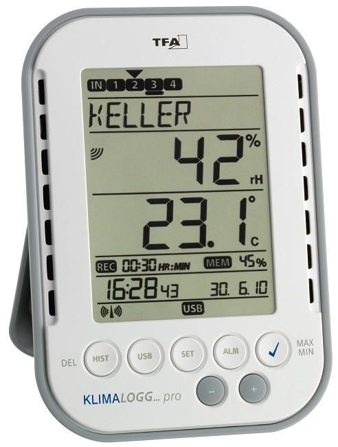 TFA KlimaLogg Pro - Thermo-Hygrometer - digital, Ansicht 3