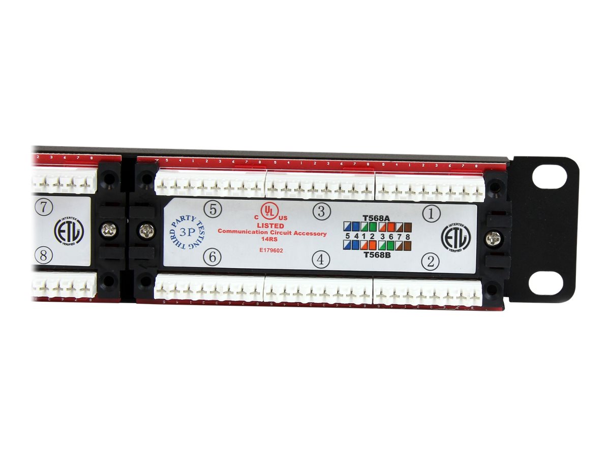 StarTech.com 24 Port 1U Rackmount Cat 6 110 Patch Panel - 24 port Network Patch Panel - RJ45 Ethernet 110 type Rack Mount Patch Panel 1U (C6PANEL24)