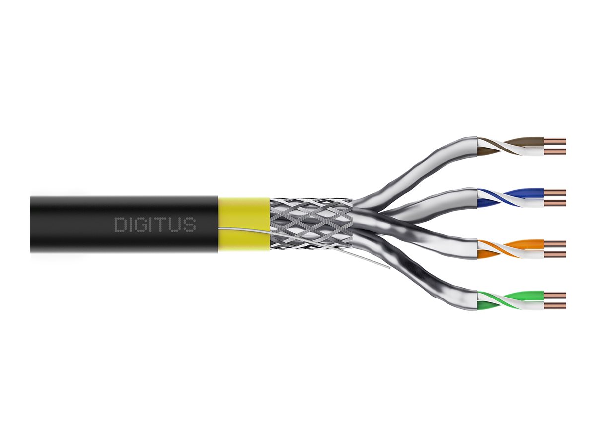 DIGITUS CAT 7A  S/FTP Datenkabel - Erdverlegekabel, 500 m Trommel, Simplex, PE