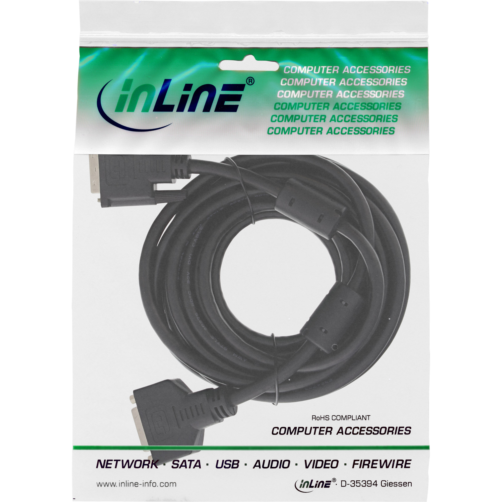 InLine - DVI-Verlängerungskabel - Dual Link - DVI-D (M) zu DVI-D (W) - 5 m