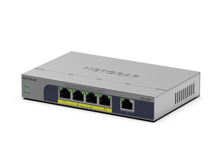 Netgear GS105P - Switch - unmanaged - 1 x 10/100/1000 + 4 x 10/100/1000 (PoE+), Ansicht 4