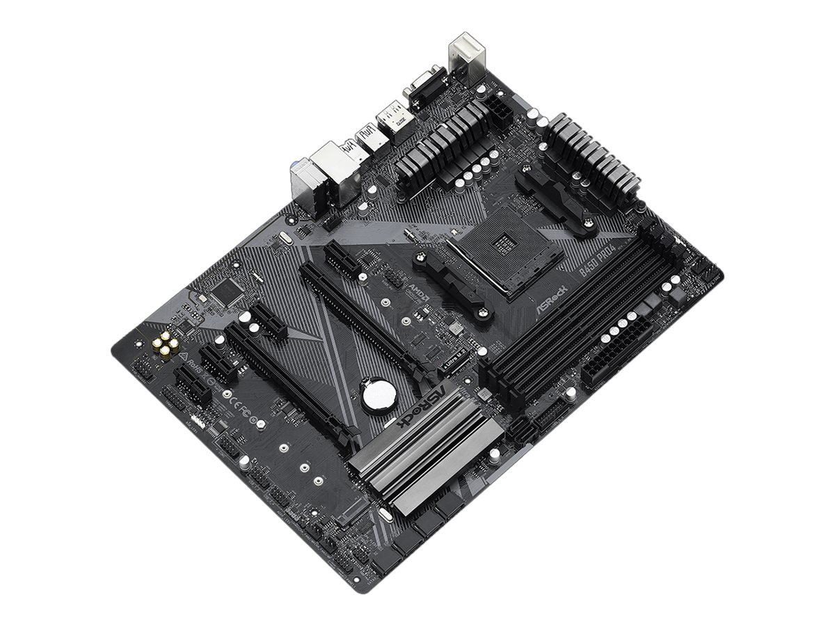 ASRock B450 Pro4 R2.0 - Motherboard - ATX - Socket AM4 - AMD B450 Chipsatz - USB 3.2 Gen 1 USB-C Gen2 USB 3.2 Gen 2 - Gigabit LAN - Onboard-Grafik (CPU erforderlich)