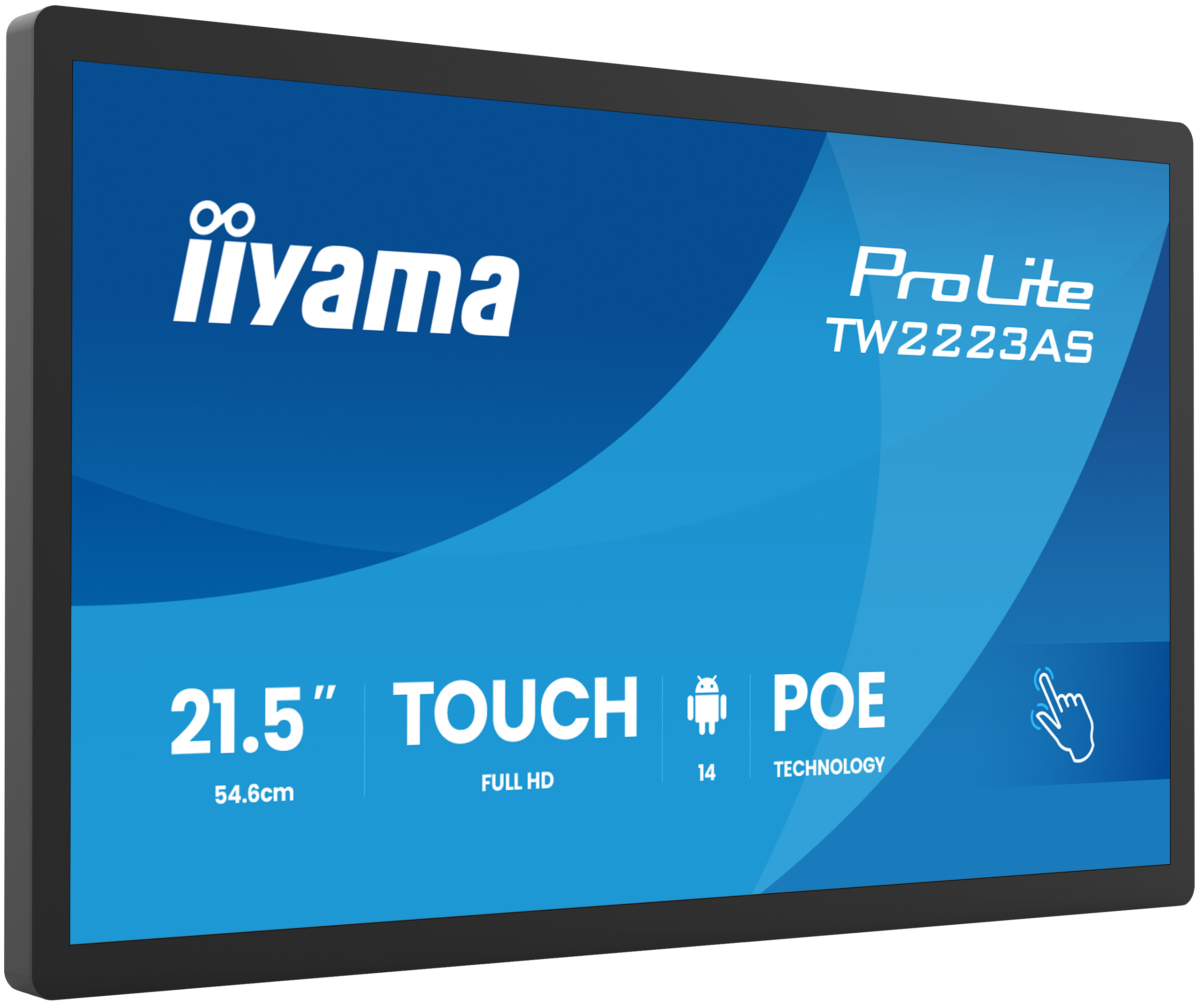 Iiyama 21.5 TW2223AS-B3P 16 Touch USBC Android - Flachbildschirm (TFT/LCD) - 54,6 cm, Ansicht 2