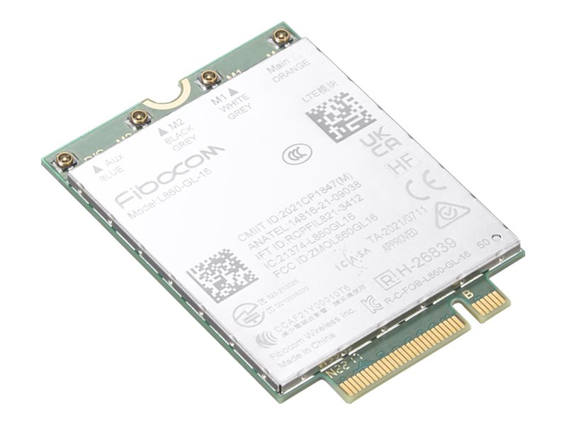 Fibocom L860-GL-16 - Drahtloses Mobilfunkmodem - 4G LTE - M.2 Card - für ThinkPad X1 Nano Gen 2 21E8, 21E9, X1 Yoga Gen 7 21CD, 21CE