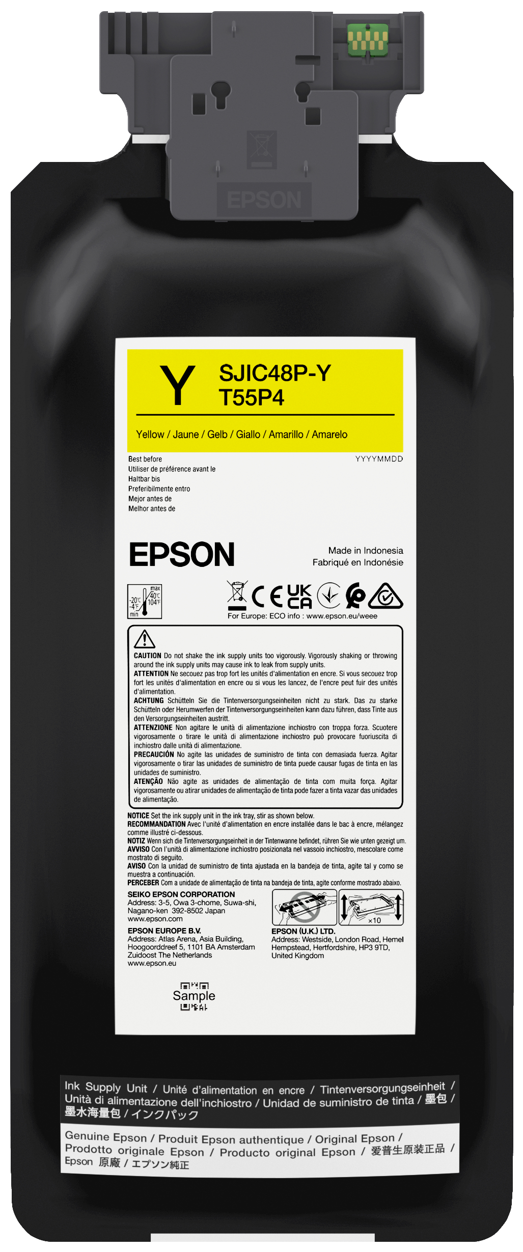 Epson SJIC48P-Y INK CARTRIDGE CW C8000E YELLOW, Ansicht 4