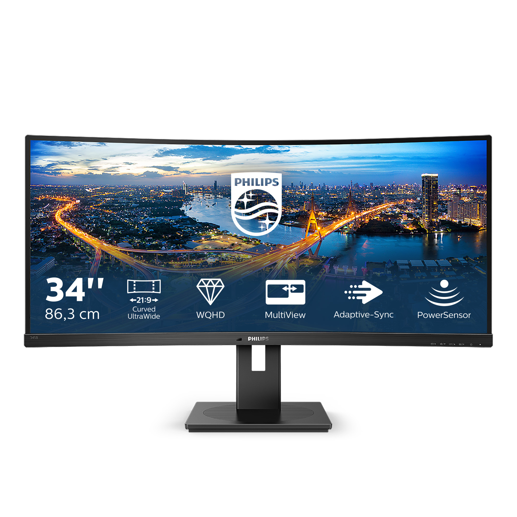 Philips B Line 345B1C - LED-Monitor - gebogen - 86.36 cm (34), Ansicht 2