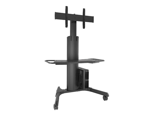 Chief Fusion Large Height Adjustable Mobile TV Cart - For Displays 42-86 - Black - Wagen - für Videokonferenzsystem, Ansicht 2