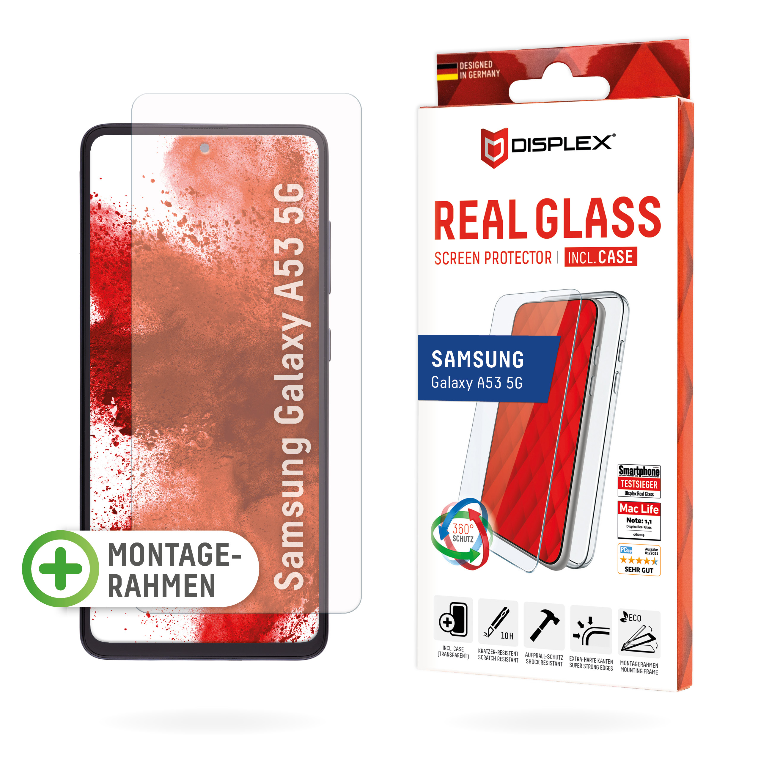 E.V.I. DISPLEX Real Glass - Schutzhülle für Mobiltelefon - Galaxy A53 5G, Ansicht 4