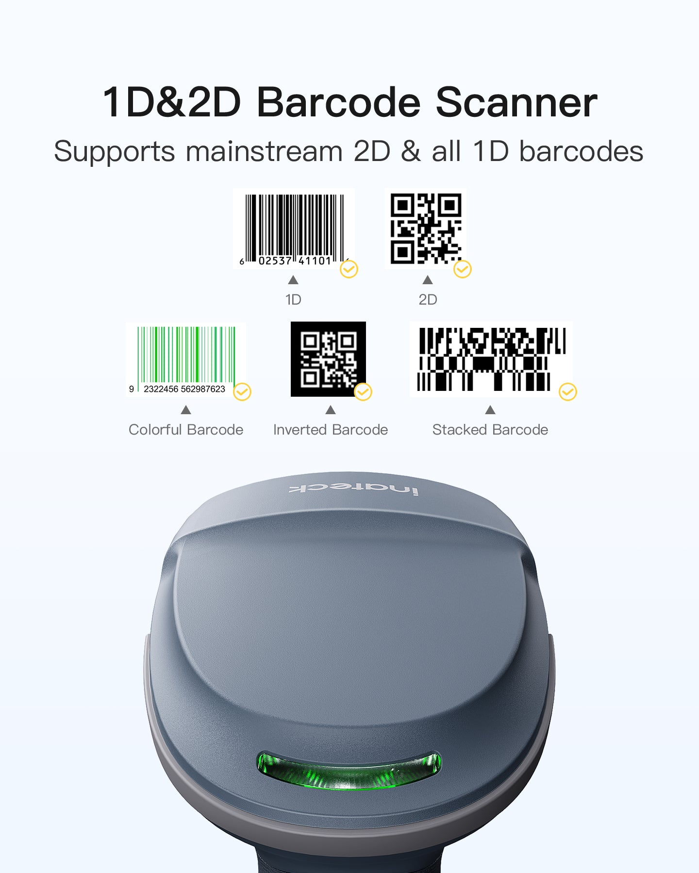 Inateck Barcodescanner 54 blue[BCST-54_blue] - Barcode-Scanner, Ansicht 2