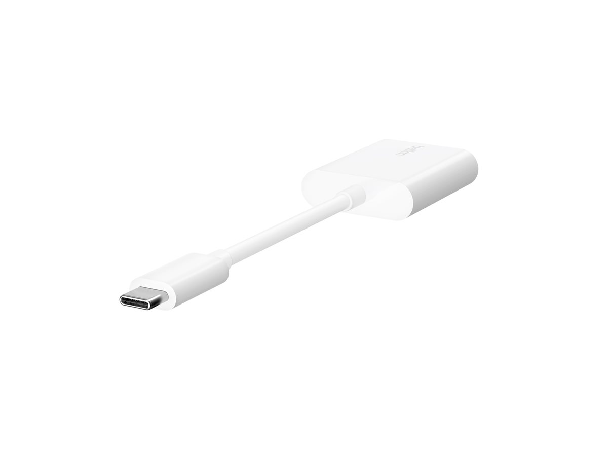 Belkin Connect Audio + Charge - USB-C auf USB-C Kopfhörer-/Ladeadapter - 24 pin USB-C männlich zu 24 pin USB-C weiblich - Weiß, Ansicht 2